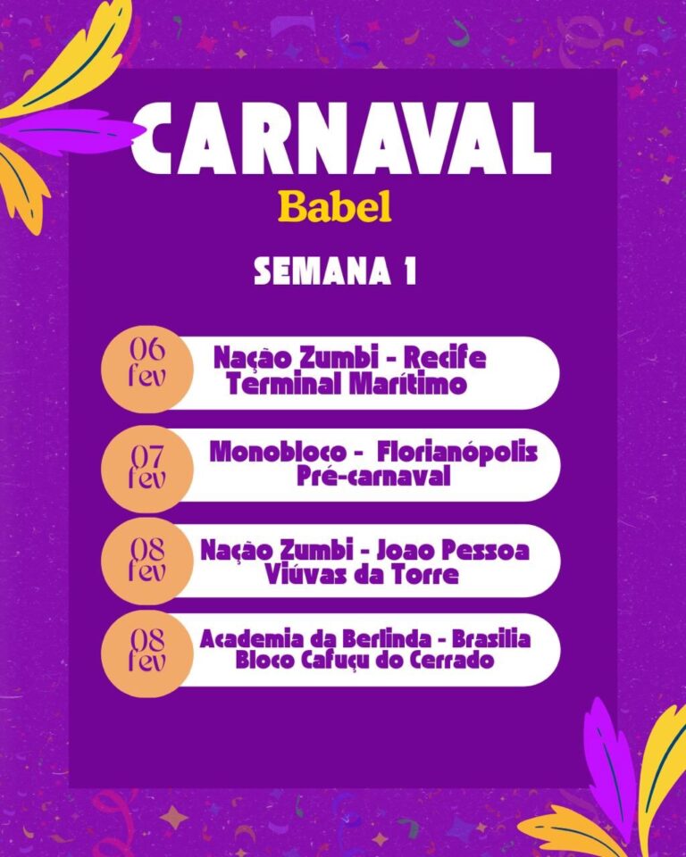 Instagram post from babelproducoes. This post is in position 1.